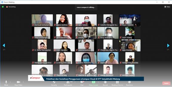 Pelatihan & Sosialisasi Penggunaan eCampuz Cloud di STT Satyabhakti Malang 1
