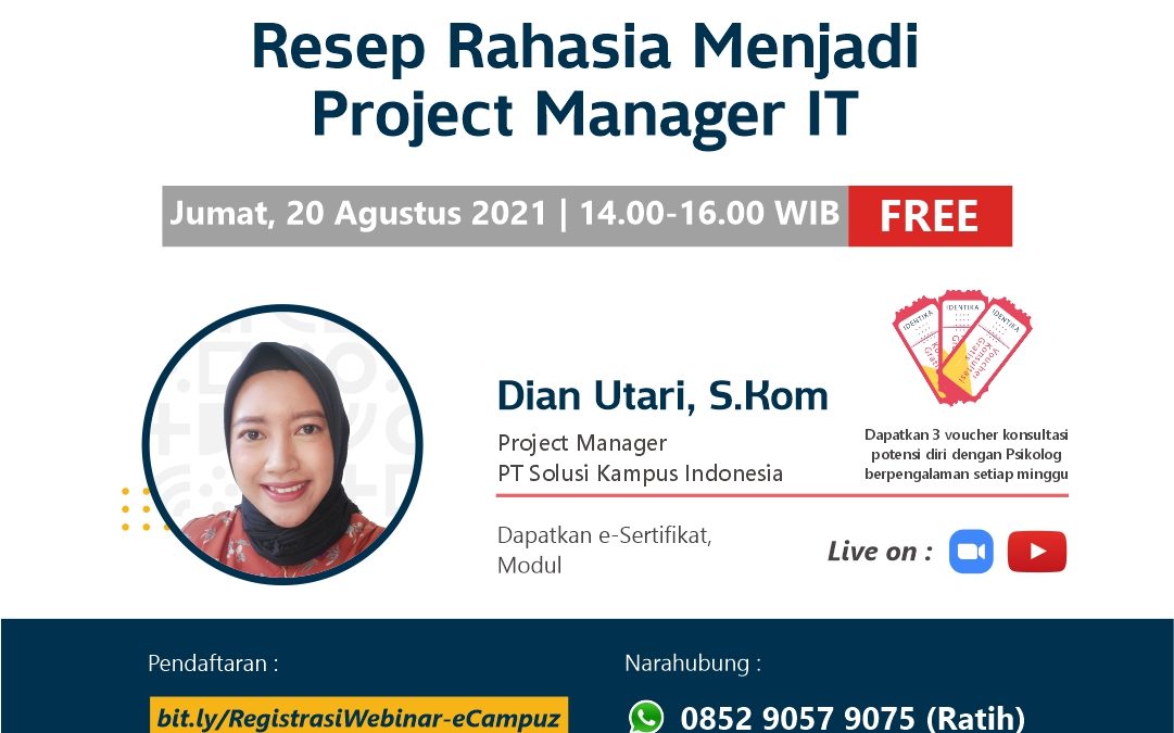 Webinar eCampuz Series 43 ‘Resep Rahasia Menjadi Project Manager IT’