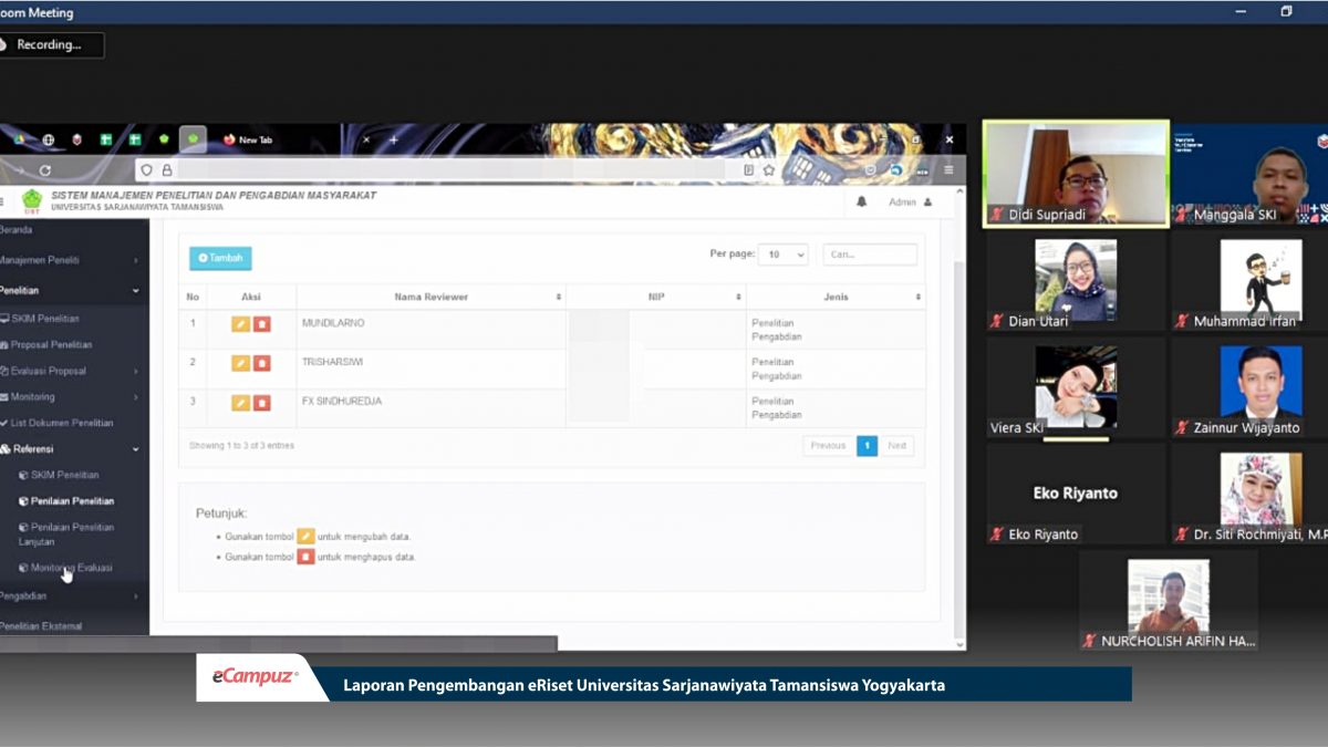 Laporan Pengembangan SIMLITABMAS-eRiset UST Yogyakarta