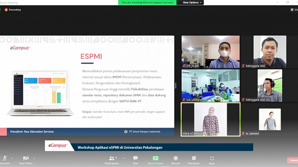 Workshop Aplikasi eSPMI di Universitas Pekalongan