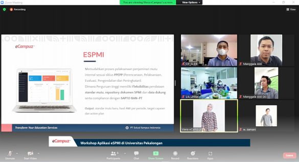 Workshop Aplikasi eSPMI di Universitas Pekalongan 2