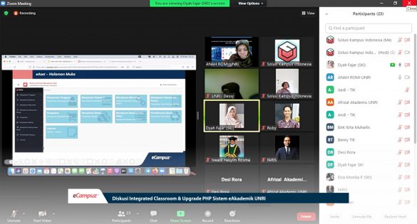 Diskusi Integrated Classroom & Upgrade PHP Sistem eAkademik UNRI 4