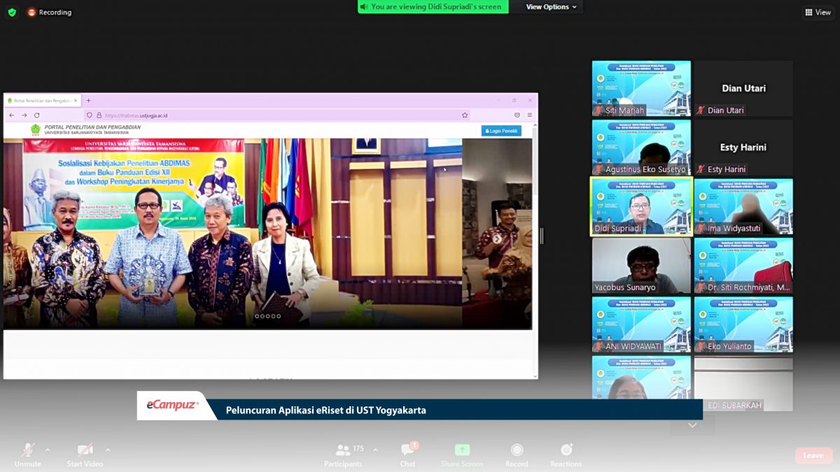 Peluncuran Aplikasi eRiset di UST Yogyakarta