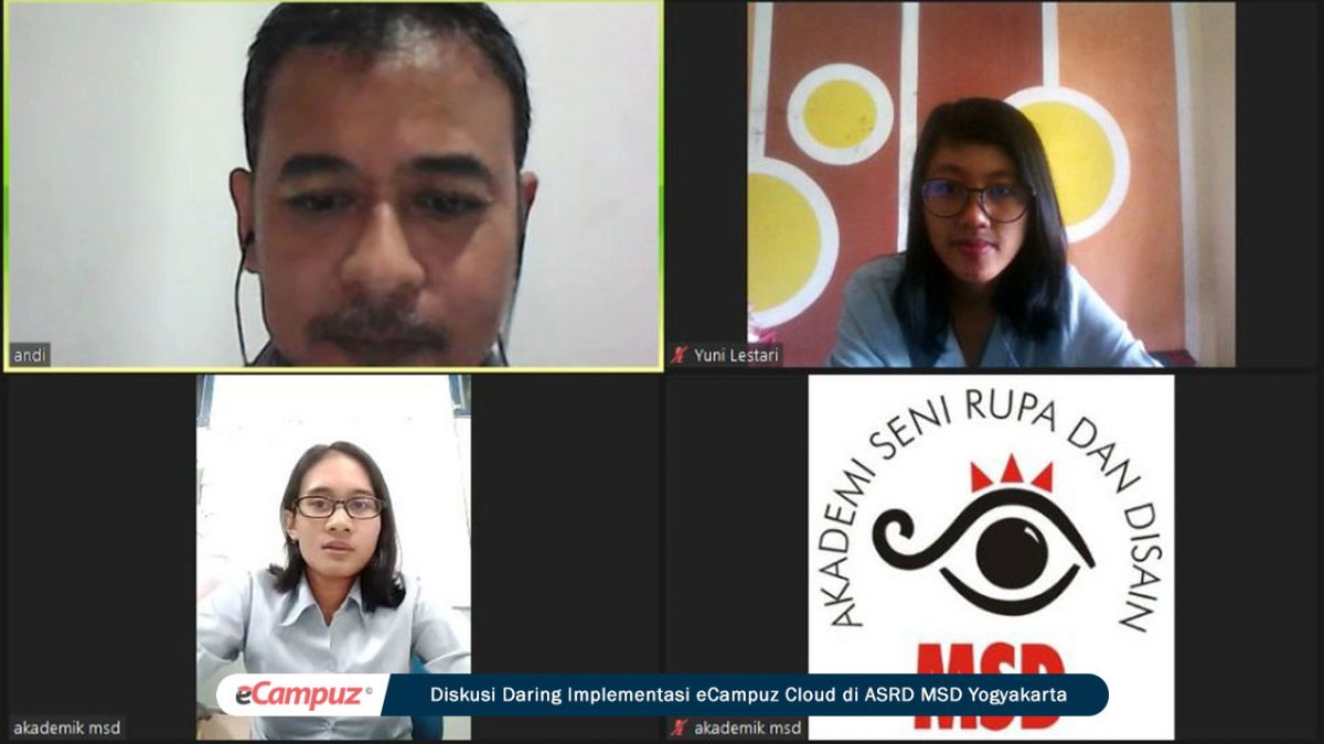 Diskusi Daring Implementasi eCampuz Cloud di ASRD MSD Yogyakarta