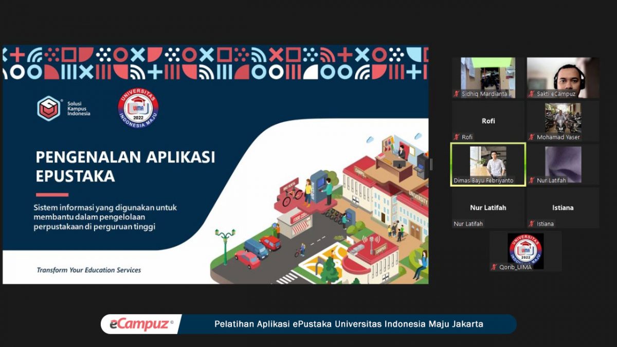 Pelatihan Aplikasi ePustaka Universitas Indonesia Maju Jakarta