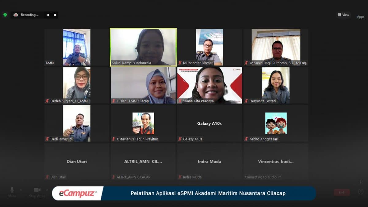 Pelatihan Aplikasi eSPMI Akademi Maritim Nusantara Cilacap