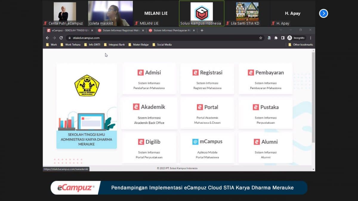 Pendampingan Implementasi eCampuz Cloud STIA Karya Dharma Merauke