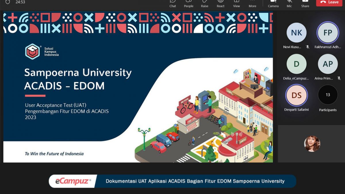 UAT Aplikasi ACADIS Bagian Fitur EDOM Sampoerna University Sukses Dilaksanakan