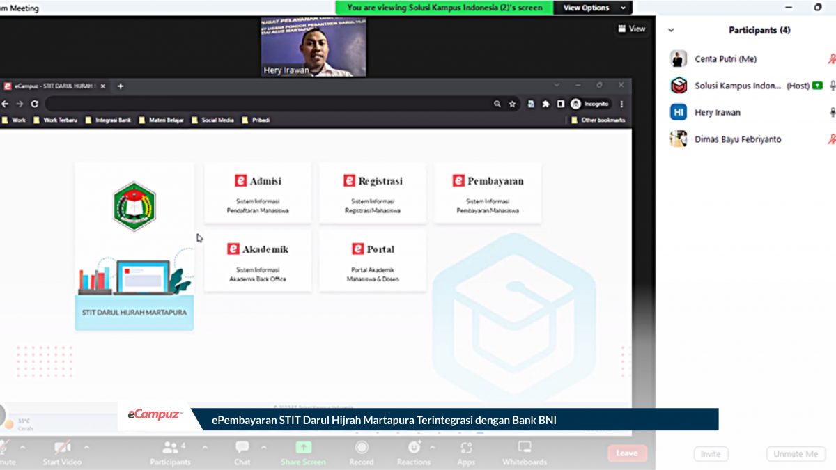 ePembayaran STIT Darul Hijrah Martapura Terintegrasi dengan Bank BNI