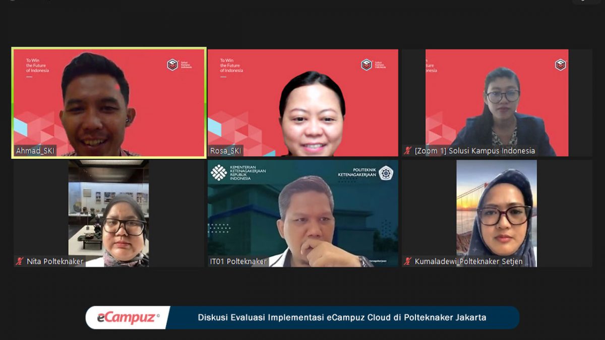 Diskusi Evaluasi Implementasi eCampuz Cloud di Polteknaker Jakarta