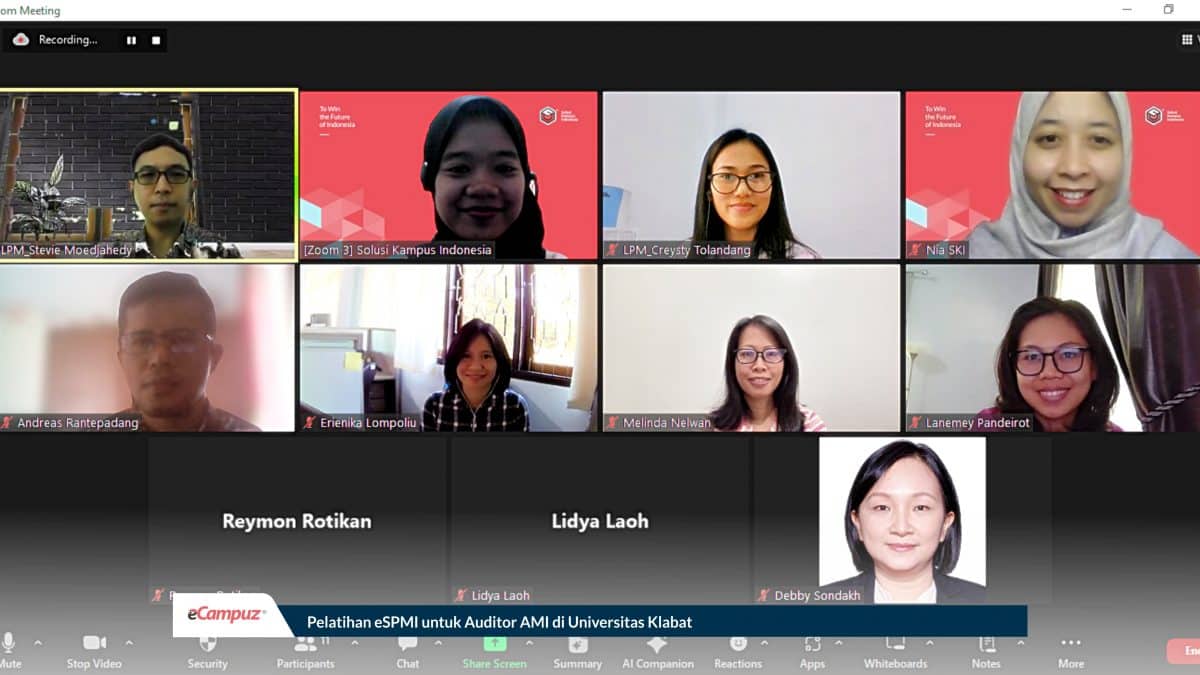 Pelatihan eSPMI untuk Auditor AMI di Universitas Klabat