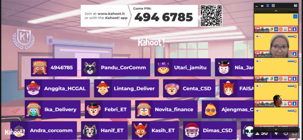 Kumpul virtual SKI Squad dalam games Kahoot!