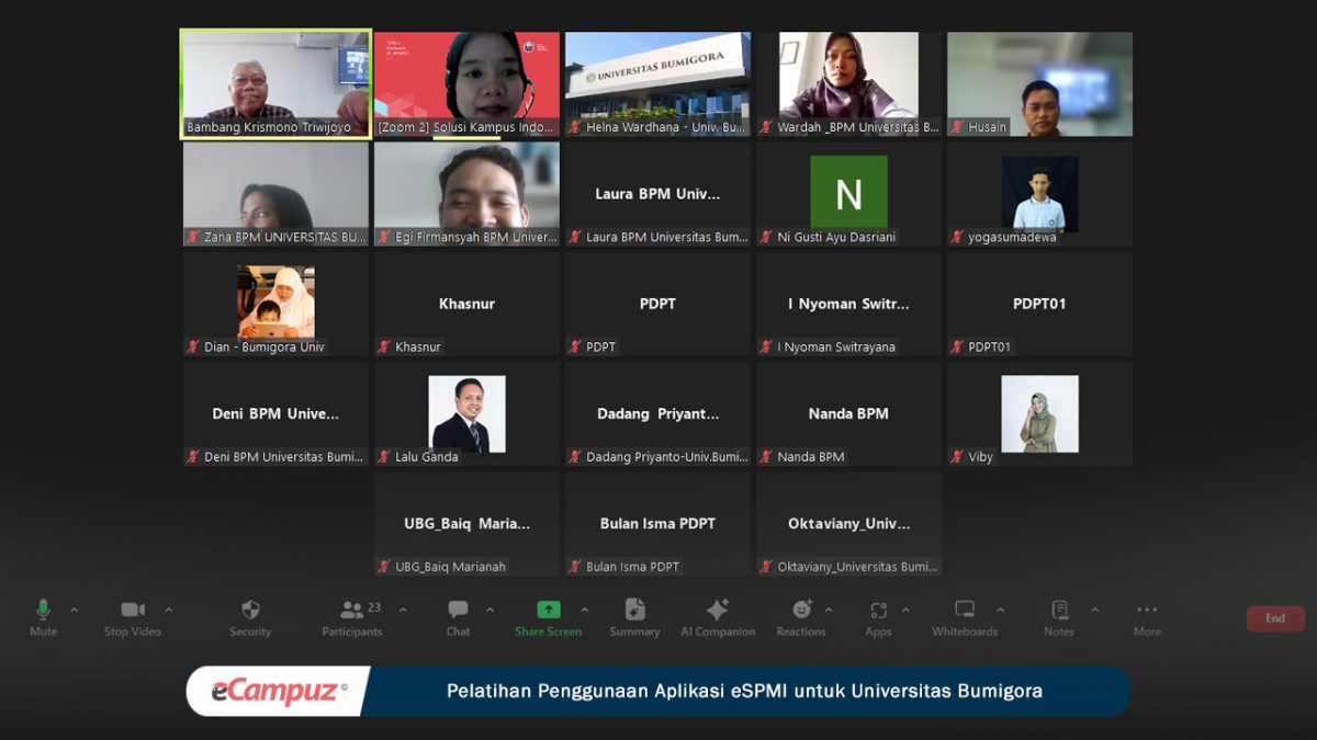 Pelatihan Penggunaan Aplikasi eSPMI di Universitas Bumigora