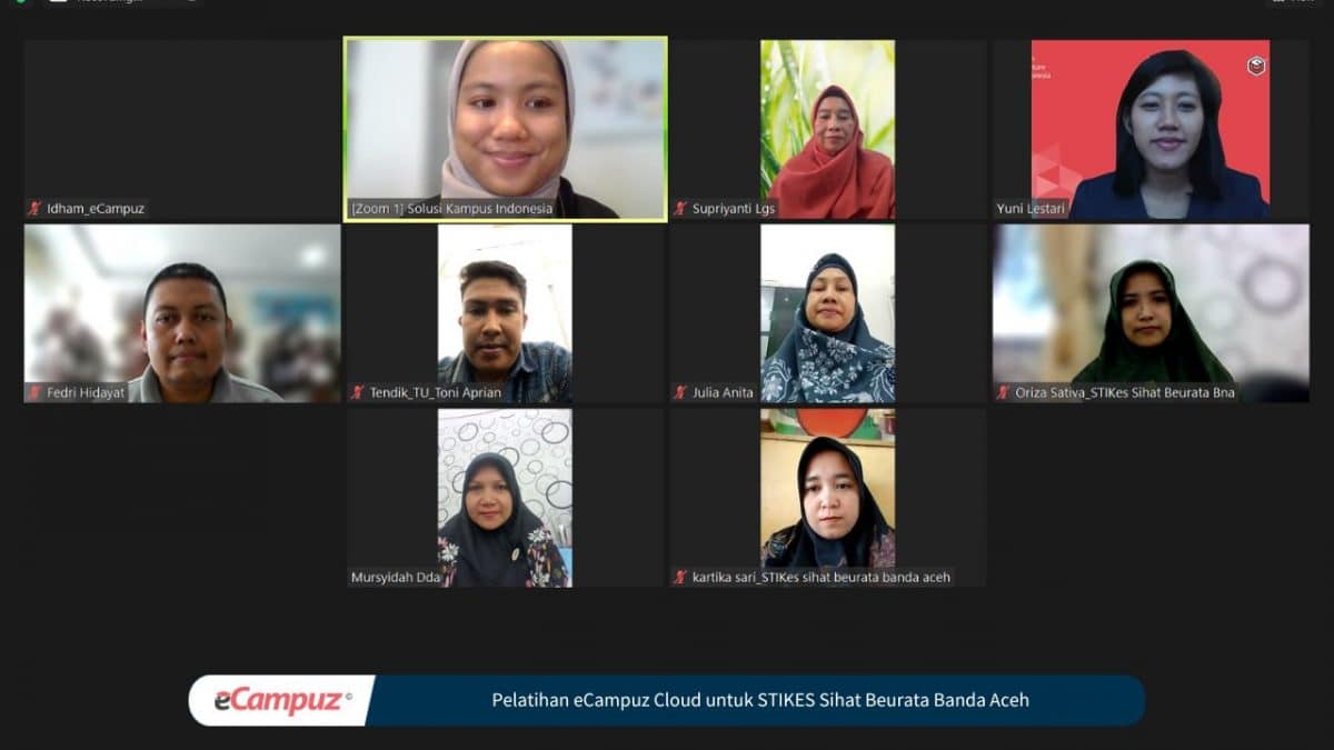 Pelatihan Penggunaan eCampuz Cloud untuk STIKes Sihat Beurata Banda Aceh